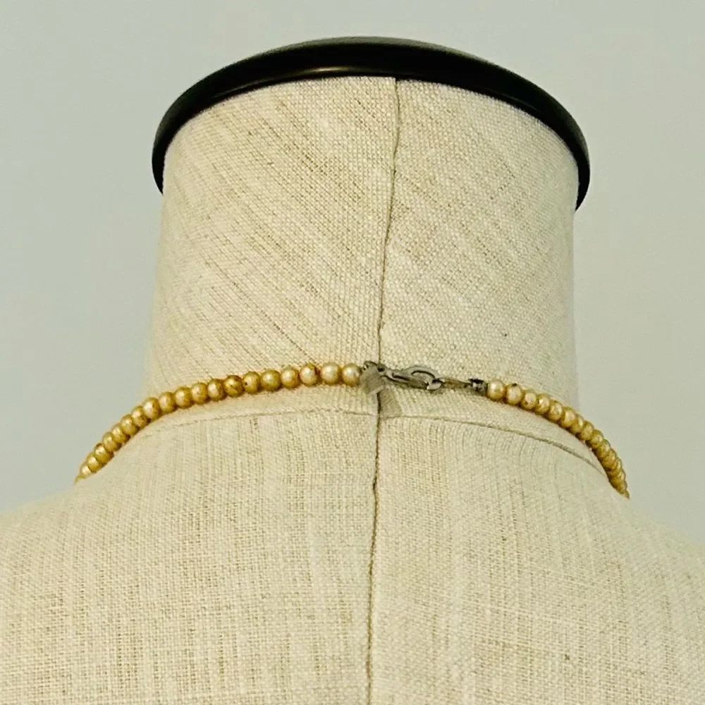 Vintage Marvella Strand of Creamy Champagne Simulated Pearls
